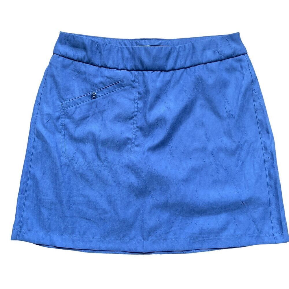 NEW Jamie Sadock Golf Skirt Blue Crinkle Built In Shorts Sz. 6